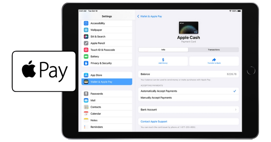 Thiết lập Apple Pay trên iPad