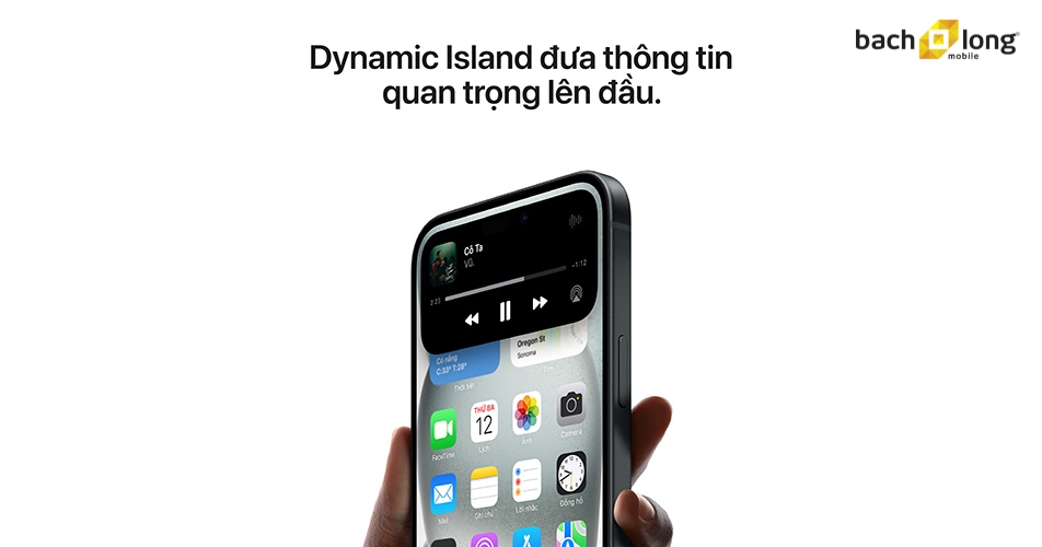 Dynamic Island trên iPhone 15 Plus cũ