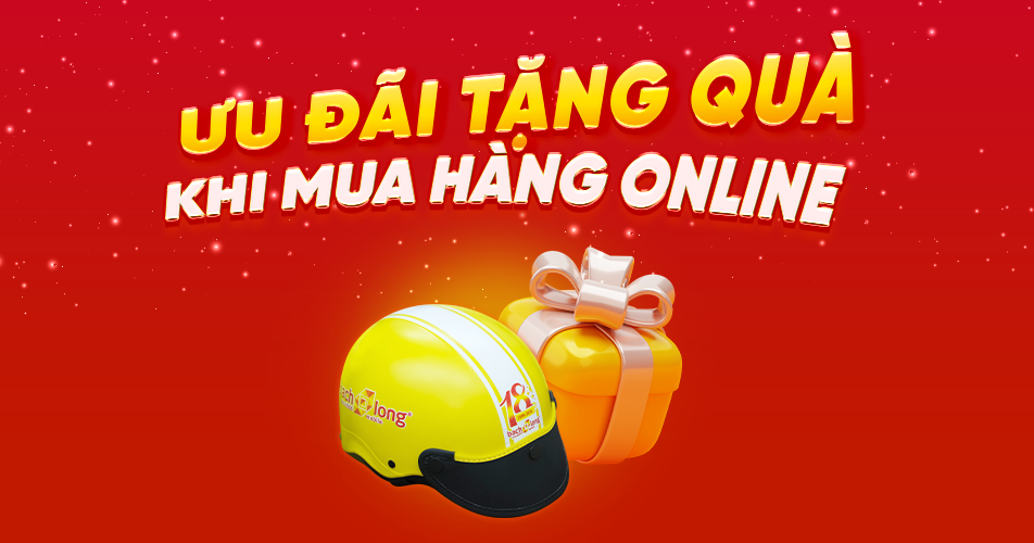 Tặng kèm nón bảo hiểm khi mua online