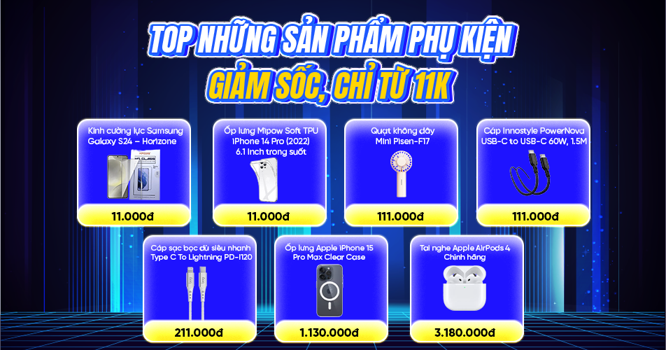 Top phụ kiện giá sốc chỉ từ 11K