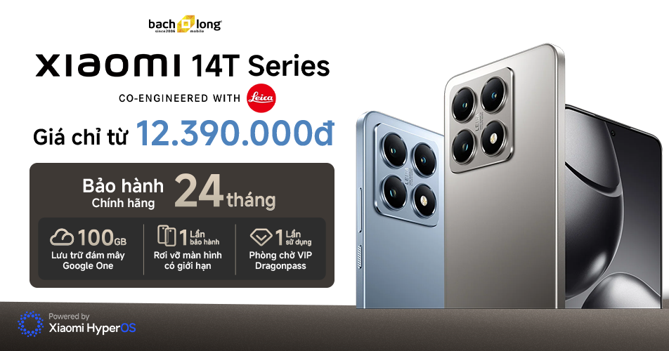 Mua Xiaomi 14T chính hãng tại Bạch Long Mobile