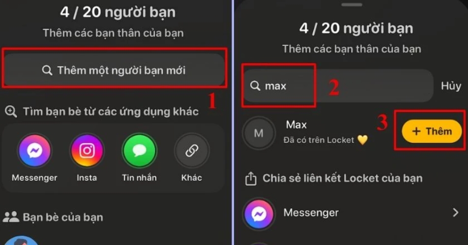 Cách kết bạn trên Locket bằng số điện thoại nhanh chóng