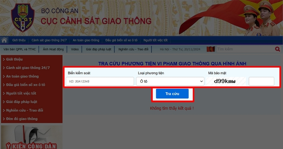 Cách tra cứu phạt nguội qua website Cục CSGT xe máy, ô tô 