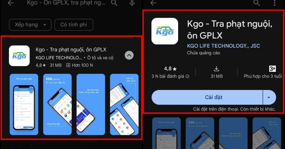 Cách tra cứu phạt nguội ô tô, xe máy bằng ứng dụng Kgo