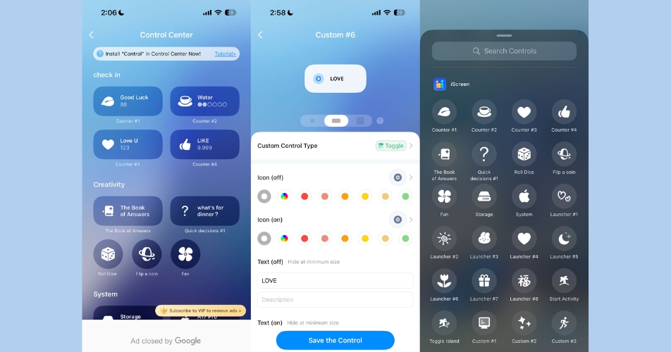 Tùy chỉnh Control Center iOS trên 18 bằng iScreen