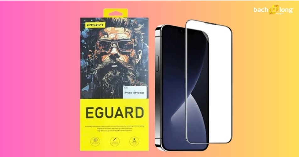 Miếng dán cường lực PISEN-EGUARD iPhone 16 Series