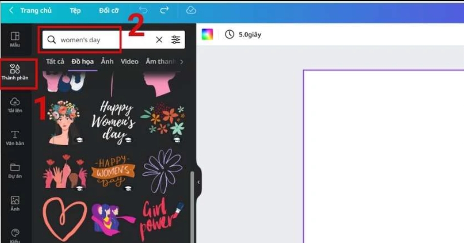 Cách tự tạo thiệp 8/3 online đẹp nhất trên Canva 