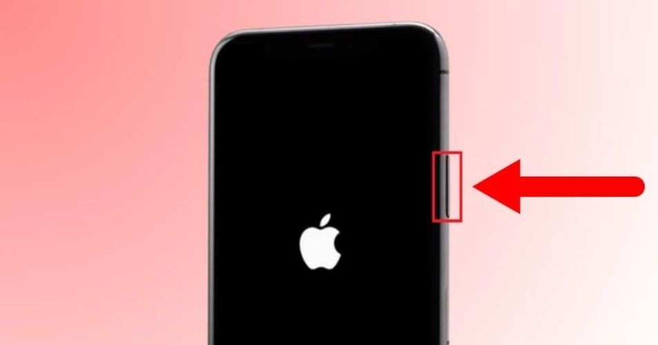 Nhấn giữ nút nguồn cho đến khi logo Apple xuất hiện để bật lại thiết bị