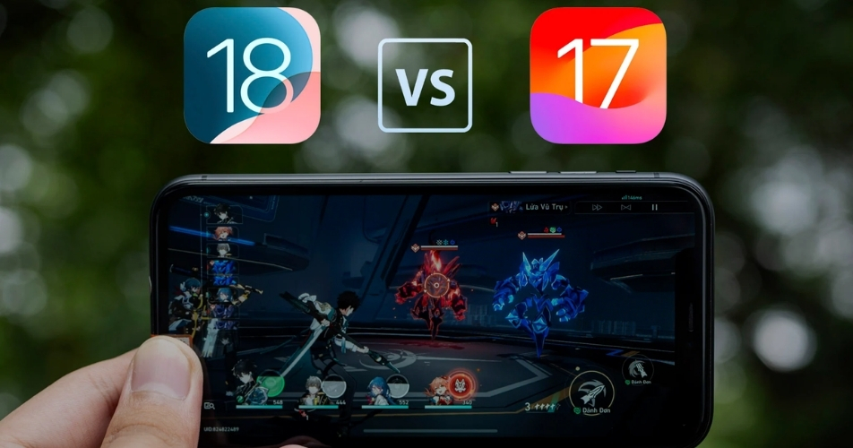 So sánh hiệu năng iOS 17.7 và iOS 18