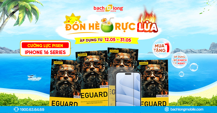 Cường lực iPhone 16 Series mua 1 tặng 1
